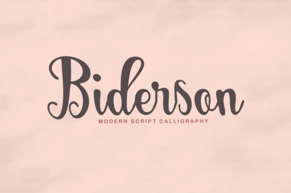 Biderson Script: A Modern Calligraphy Typeface for Elegant Design