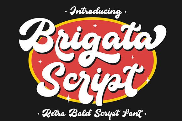 Brigata Script: A Bold Retro Typeface for Impactful Design