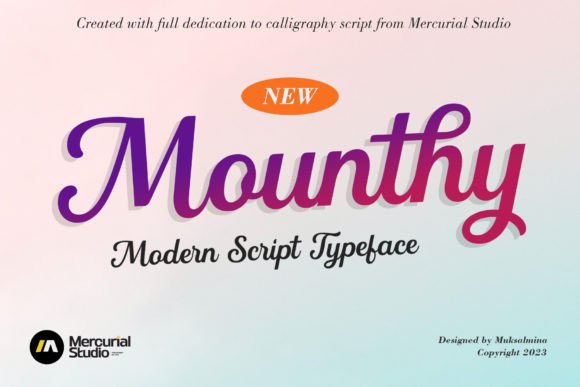 Mounthy Script: A Modern Calligraphy Font for Elevated Designs