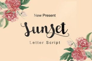 Sunset Script: A Calligraphy Font for Your Most Feminine Projects