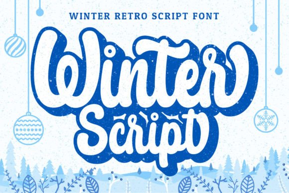 Winter Script: A Groovy Bold Script for Festive Designs